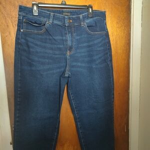 Talbots Everyday Relaxed Jeans in Dark Blue Denim